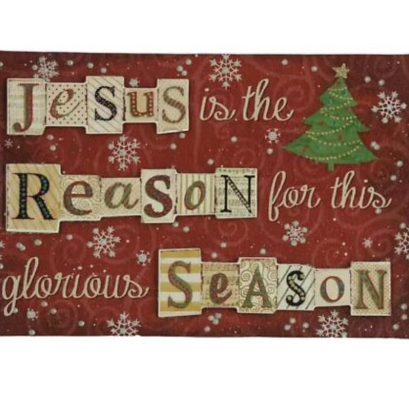 NEW Jesus Is The Reason For The Season Canvas Art Print - Picture 2 of 4